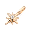 Brass Micro Pave Cubic Zirconia Pendants KK-Q096-04A-G-2