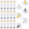 100Pcs Brass Bullet Clutch Earring Backs with Pad KK-YW0002-43G-2