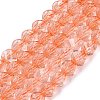 Crackle Transparent Glass Beads Strands GLAA-N068-02A-09-1