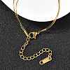 304 Stainless Steel Heart Pendant Double Layered Necklaces for Women NJEW-Z091-01G-2