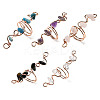 Natural Mixed Gemstone Chips Finger Ring G-Q1002-09G-1