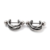 Multi-Strand 316 Surgical Stainless Steel Shield Barbell Hoop Earrings EJEW-Z050-56A-AS-1