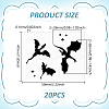 20Pcs PET Waterproof Car Rearview Mirror Stickers DIY-UN0008-26-3