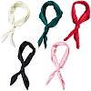 5Pcs 5 Colors Detachable Satin Lady's Scarf AJEW-CN0004-92A-1