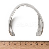 304 Stainless Steel Open Cuff Bangles for Women BJEW-K264-03P-5