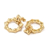 Real 18K Gold Plated Brass Dangle Stud Earrings EJEW-P252-07B-G-2