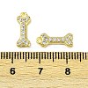 Brass Micro Pave Clear Cubic Zirconia Pendants KK-L238-03G-3