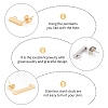 DICOSMETIC 36Pcs 6 Style 304 Stainless Steel Stud Earring Findings STAS-DC0001-41-4
