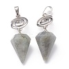 Natural Labradorite Pendants G-O194-02-2