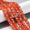Baking Paint Imitation Jade Glass Bead Strands DGLA-A034-J4MM-A12-4