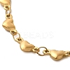 304 Stainless Steel Heart Link Chain Bracelets for Women BJEW-K237-07G-2