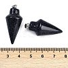 Synthetic Blue Goldstone Gemstone Pointed Pendants G-K384-01P-05-3