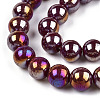 Electroplate Opaque Glass Beads Strands GLAA-T032-P10mm-AB05-3