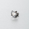 Stainless Steel Cubic Zirconia Heart Dermal Anchor Base/Top for Women Men WGF2D58-06-1