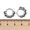 Skull 316 Surgical Stainless Steel Hoop Earrings EJEW-G416-32AS-5