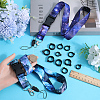 2Pcs 2 Style Polyester Ribbon Card Holder Lanyard DIY-GF0008-32-3