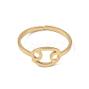 Real 18K Gold Plated 304 Stainless Steel Adjustable Finger Ring RJEW-L115-01G-07-2