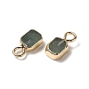 Natural Green Aventurine Rectangle Charms G-Q169-07G-05-2