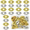 30Pcs 2 Colors Tibetan Style Alloy Bead Frame TIBE-YW0001-63-1