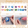 36Pcs 9 Colors Wool Yarn Flower Ornament Accessories AJEW-FG0005-27-3