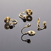 Brass Crystal Rhinestone Clip-on Earring Findings WG21877-20-1