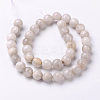 Faceted Natural Agate Round Bead Strands G-L383-11-12mm-2