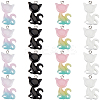 40Pcs 4 Colors Resin Pendants RESI-SC0005-93-1
