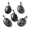 Natural Larvikite Pendants G-Z055-03P-14-1
