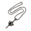 304 Stainless Steel Sword Pendant Necklaces for Women Men NJEW-Z076-02AS-4