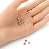Brass Rhinestone Spacer Beads RB-YW0001-04B-01RG-4