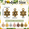 140Pcs 7 Colors Tibetan Style Alloy Pendants FIND-SC0016-25-2