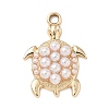 Plastic Imitation Pearl Pendants PALLOY-P313-10B-G-1