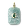 Natural Amazonite Faceted Pendants G-B186-01G-09-1