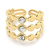 Ion Plating(IP) 304 Stainless Steel Synthetic Turquoise Cuff Rings G-Z056-05G-05-2