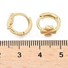 Clover Brass Hoop Earrings EJEW-Z102-11G-5