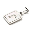 304 Stainless Steel Pave Natural White Shell Pendants STAS-S130-03P-P-2