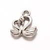 Tibetan Style Alloy Two Swan Charms PALLOY-ZN49977-AS-RS-1
