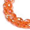 Transparent Electroplate Glass Beads Strands EGLA-N013-T4mm-B09-3