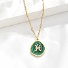 304 Stainless Steel Micro Pave Cubic Zirconia constellation Pendant Necklaces NJEW-R021-01G-12-1