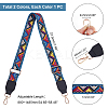 2Pcs 2 Color Nylon with Cotton Adjustable Bag Strap FIND-WR0002-25-2
