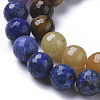 Chakra Theme Natural Red Rainbow Jasper & Yellow Aventurine & Tiger Eye & Green Aventurine & Blue Spot Stone & Lapis Lazuli & Amethyst Beads Strands G-F668-14-10mm-3