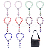 10Pcs 5 Colors Glass & Alloy Enamel Pendant Decoration HJEW-DR00076-1