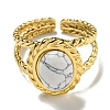 Ion Plating(IP) 304 Stainless Steel Open Cuff Rings RJEW-C079-13G-01-2