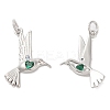 Brass & Glass & Cubic Zirconia Pendants KK-G468-46P-1