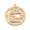 Ion Plating(IP) 304 Stainless Steel Pendants STAS-L245-022A-G-2