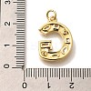 Brass Micro Pave Clear Cubic Zirconia Pendants KK-G521-01G-G-3
