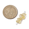 10Pcs 5 Styles Constellation Natural Smoky Quartz & Rose Quartz & Golden Sheen Obsidian & White Moonstone & Aquamarine Copper Wire Wrapped Chip Beaded Connector Charms PALLOY-JF02905-12-2