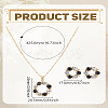 Wreath Alloy Rhinestone Pendant Necklace & Stud Earring Sets SJEW-LP0001-56C-2