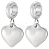 5Pcs 304 Stainless Steel European Dangle Charms STAS-BBC0007-89-6