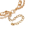 Alloy 2 Layer Bowknot Pendant Necklaces for Women NJEW-U013-01G-01-4